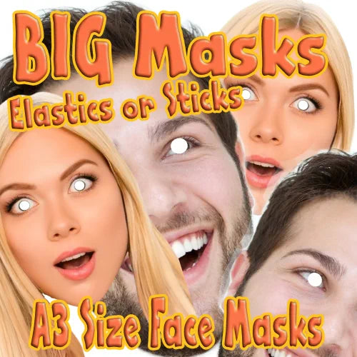 BIG A3 Face Masks - with ELASTICS