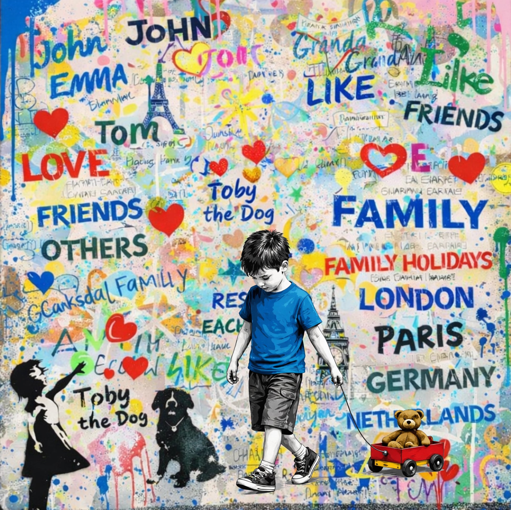 Personalised Name Art Silhouettes 