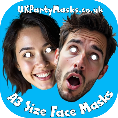 Large A3 Size Face Masks from ukpartymasks