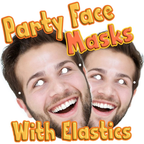 Party Face Masks (Fully Cut) - with Elastics