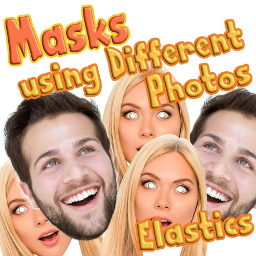 Masks Using Different Photos - Fully cut with Elastics -