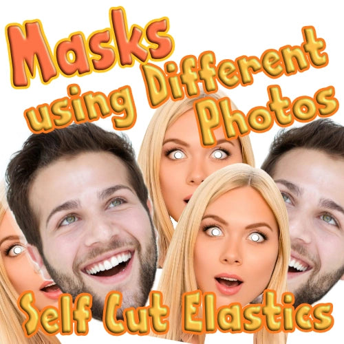Masks Using Different Photos - Self Cut with Elastics - Face