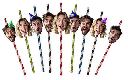 Party Face Straws