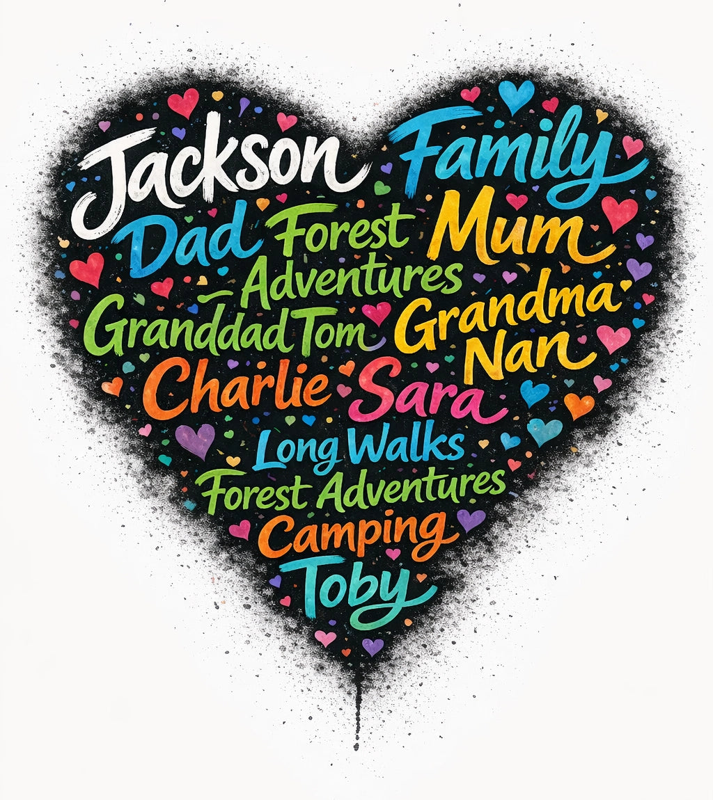 Personalised Name Art Silhouettes 