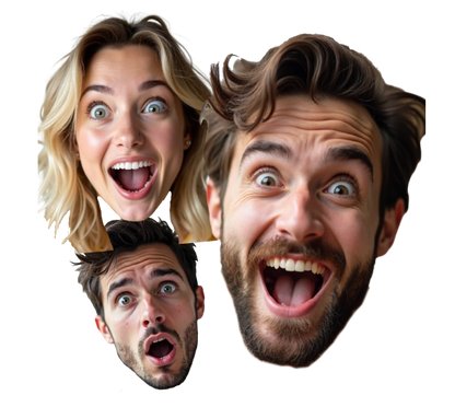 Personalised face mask with eyes in