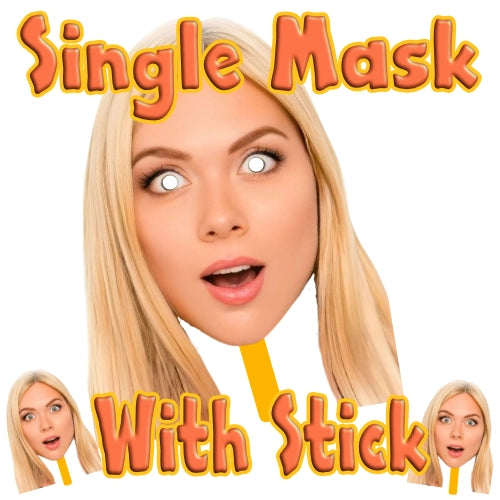 Single Fully Cut Face Mask with STICK