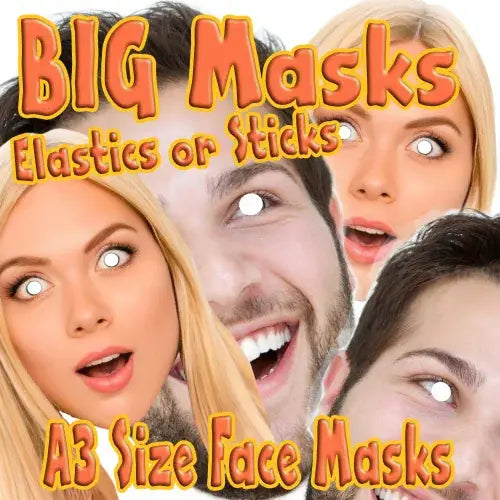 BIG A3 Face Masks - with STICKS