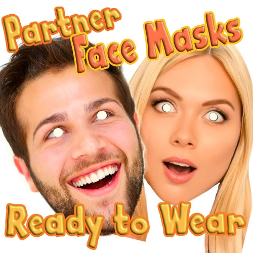 Hen or Stag Face Masks - Ready to Wear with elastics fitted